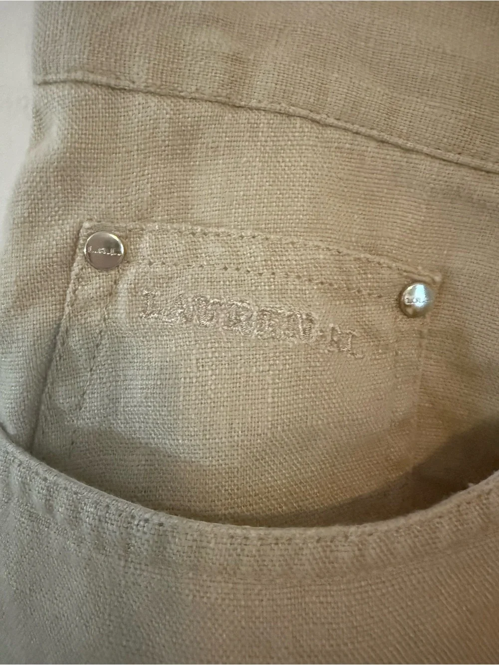 Lauren Ralph Lauren 100% Linen 90’s Vintage Tan Pants Size 10